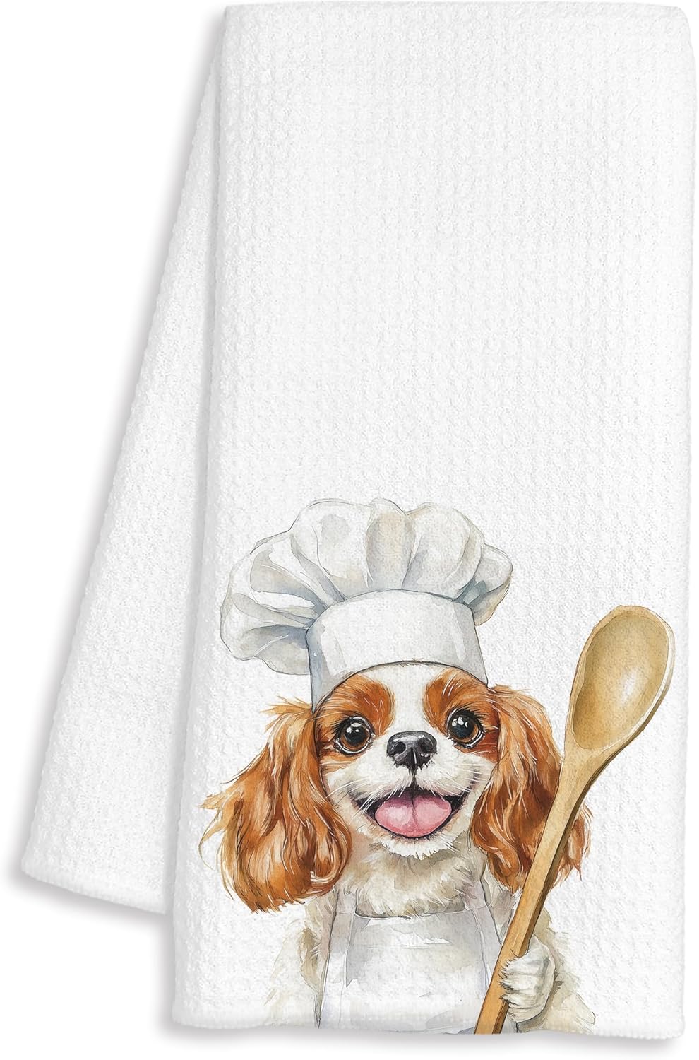 Toallas de cocina con imagen de Cavalier King Charles Spaniel Chef, regalo para amantes de los perros