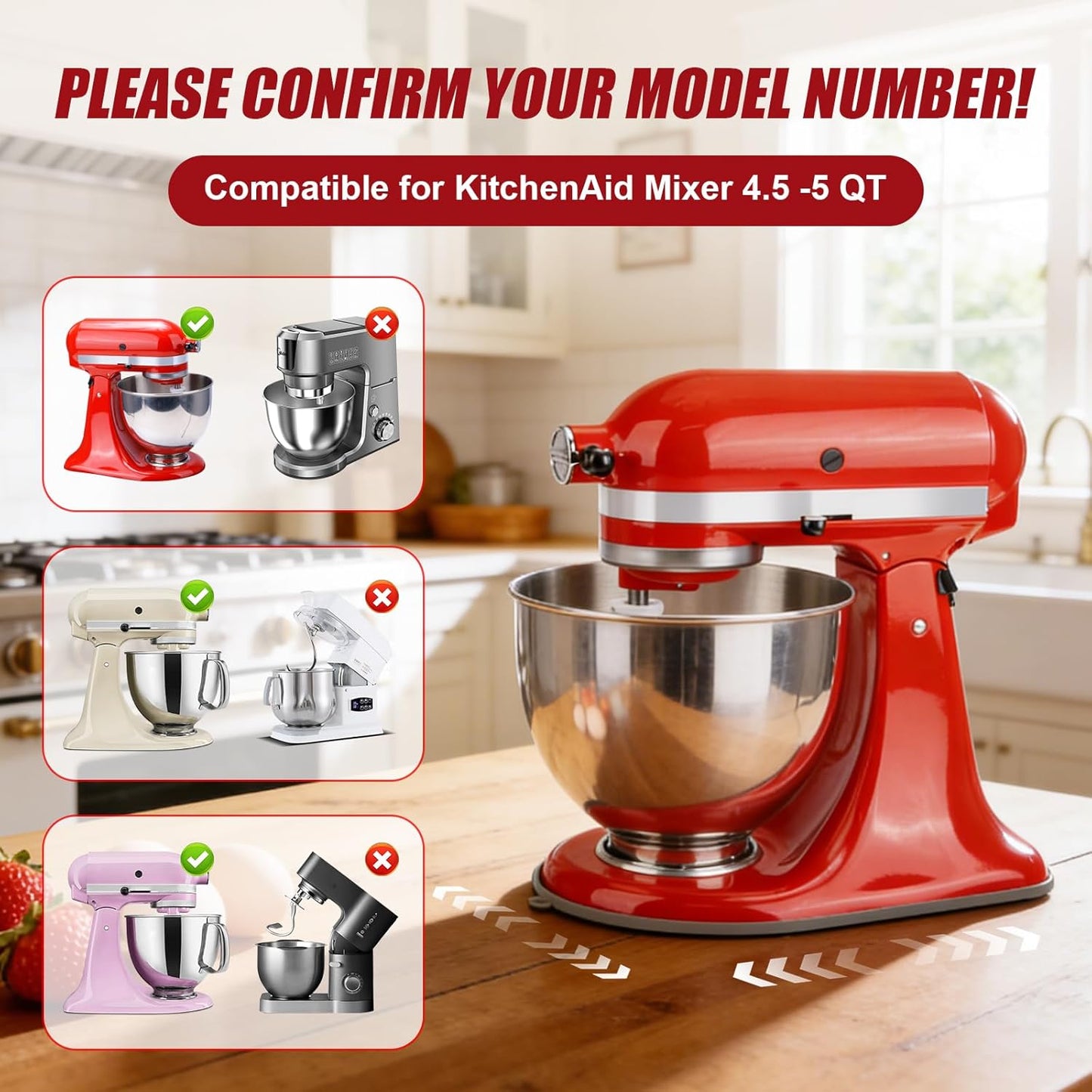 Tapete deslizante silicona KitchenAid para batidora 4.5-5qt