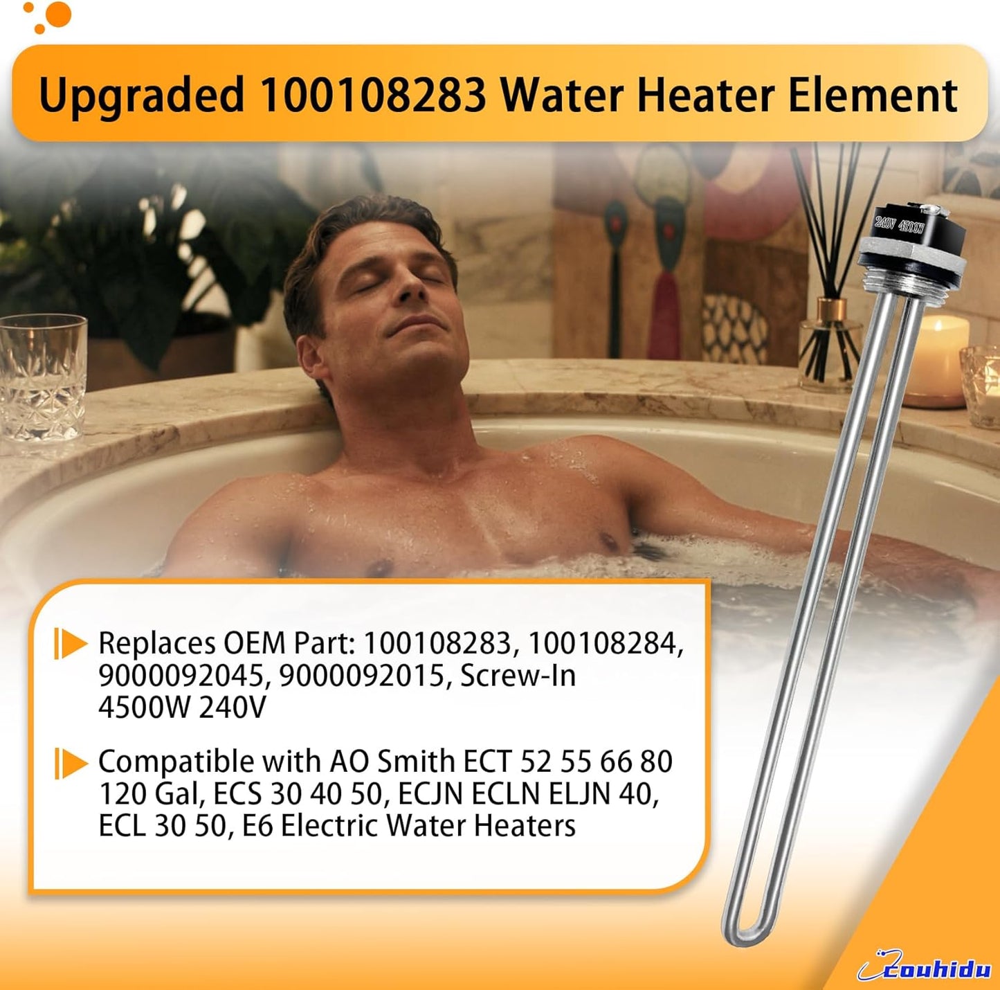 Calentador de agua 240V comp AO Smith ECT 52-120gal