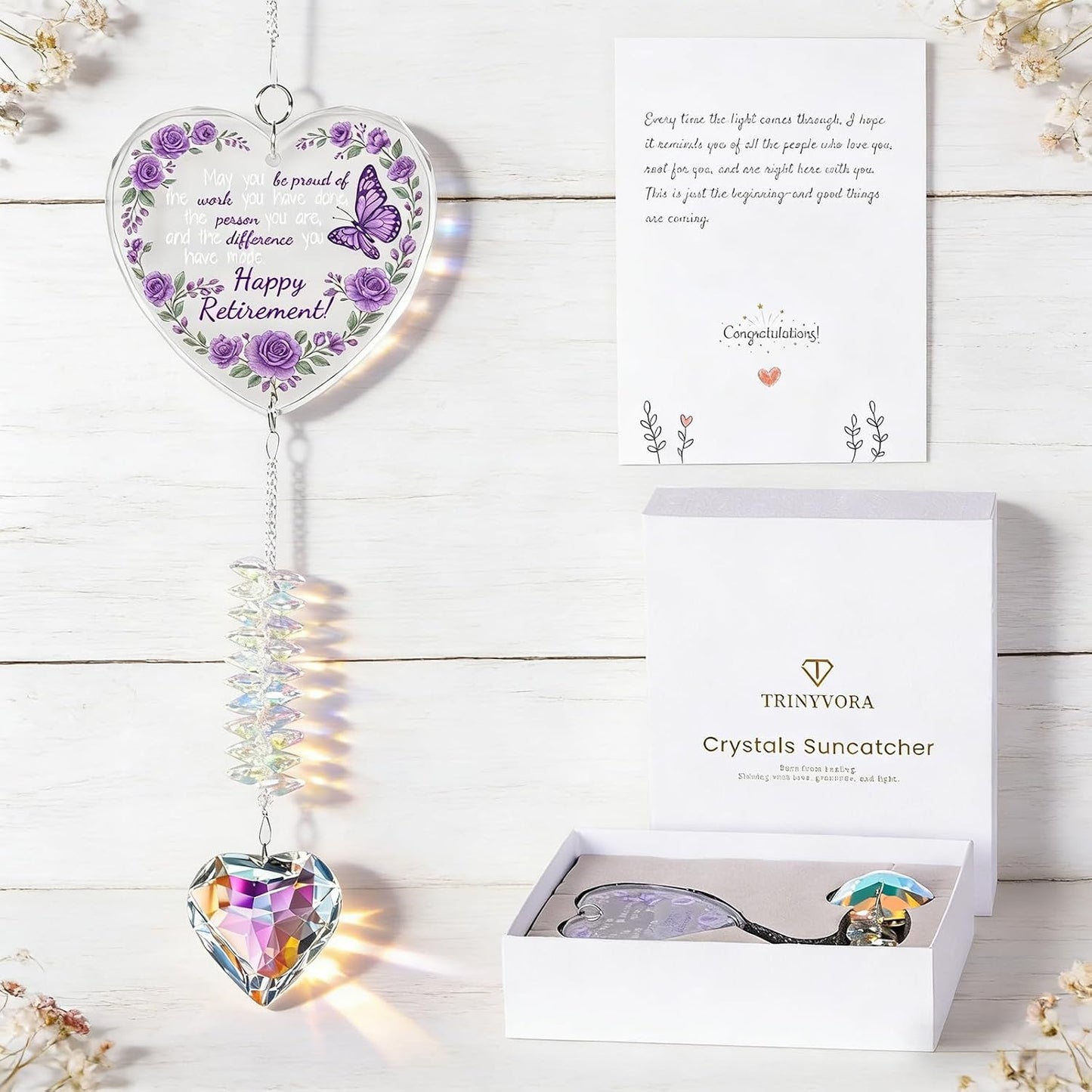 Atrapasoles cristal regalo jubilación mujer