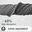 Tapete baño 32x20pulg gris antideslizante absorbente bohemio