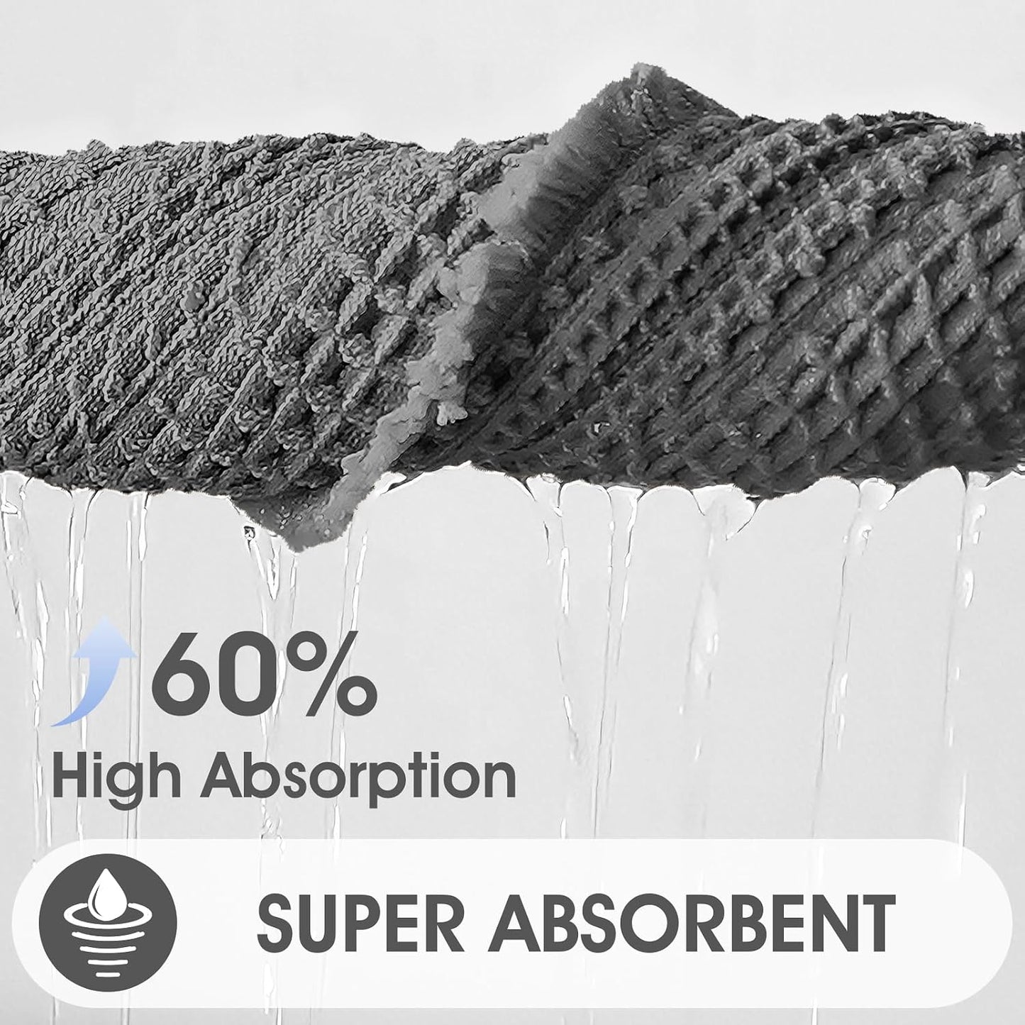 Tapete baño 32x20pulg gris antideslizante absorbente bohemio