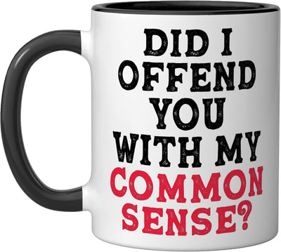 Taza cerámica divertida con frase sarcástica en negro y blanco