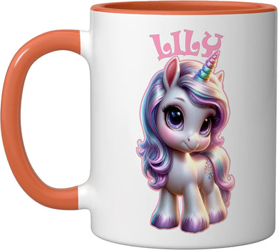 Taza cerámica para niña con diseño unicornio Lily