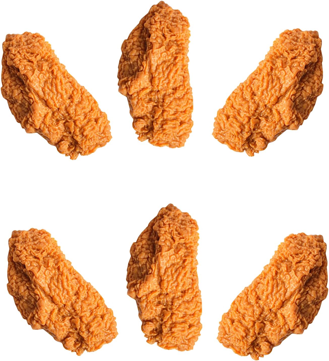 6 Pzas Alas Pollo Fritas Artificiales para Decoración Comedor