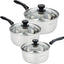 Cacerola acero inox 2.5-5.5qt compatible todas estufas