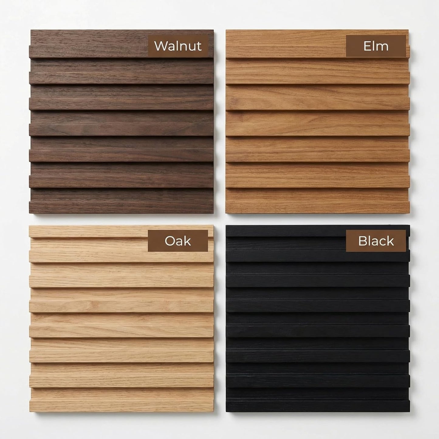 Paneles madera listones para interior 4 pzas 5.9x6pulg