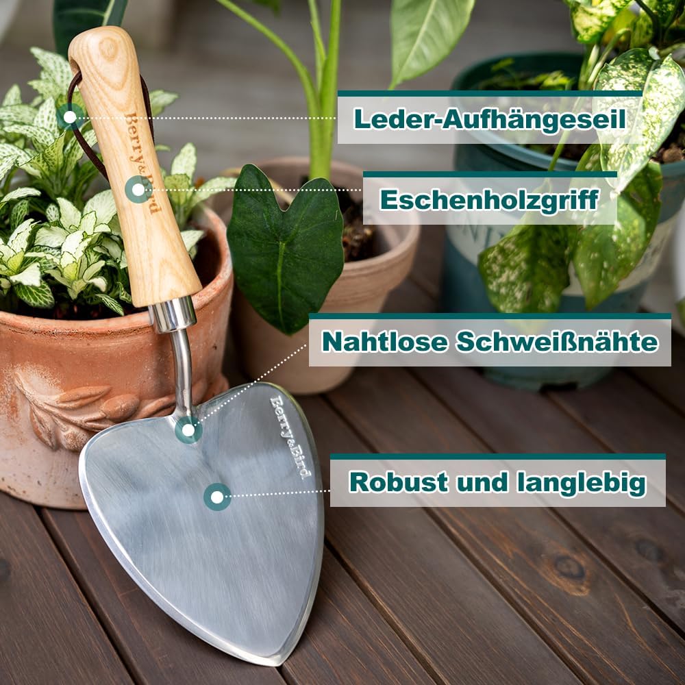 Pala de jardinería acero inox con cuchilla afilada