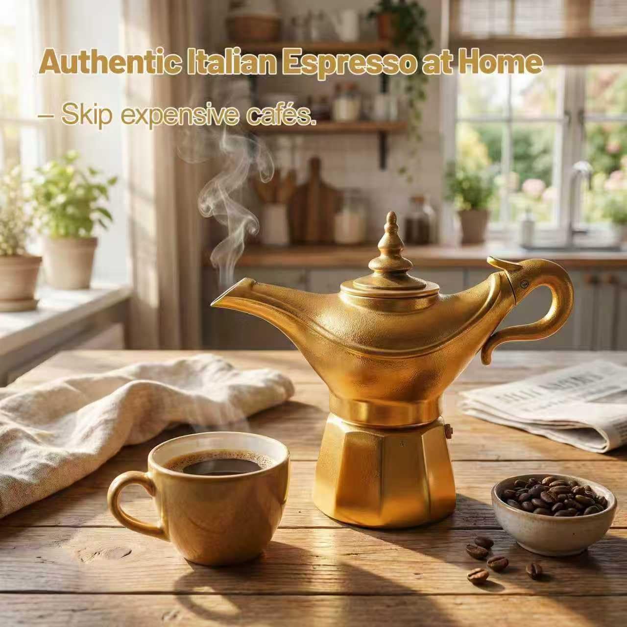 Cafetera Exprés Portátil para Hogar y Campamento
