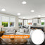 6 Lámparas LED empotradas 7pulg 15W 3000K-6500K redonda ajustable