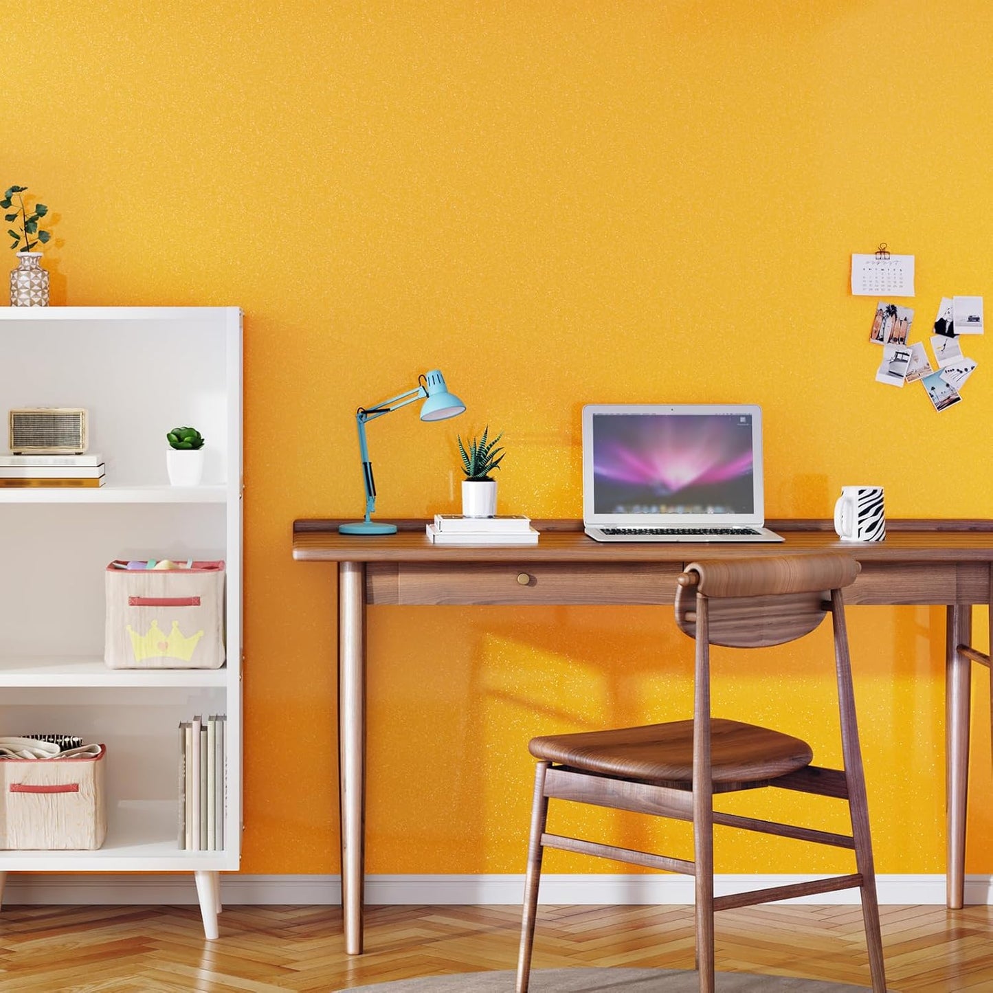Papel tapiz amarillo brillante autoadhesivo impermeable