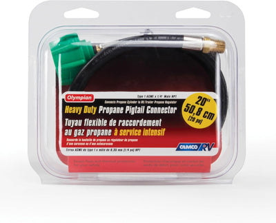 Manguera gas propano 20pulg con conectores ACME x 1/4pulg