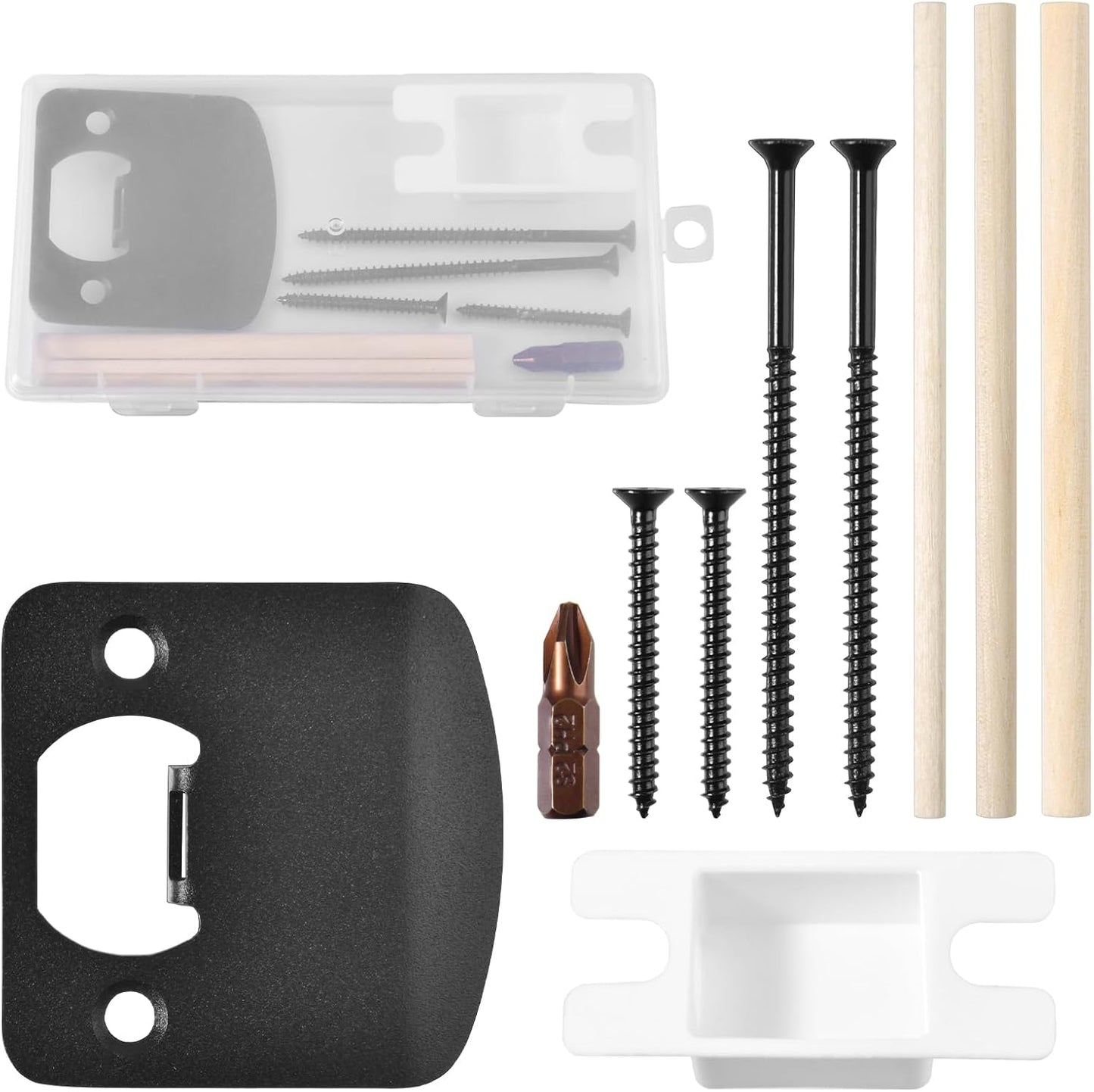 Placa bloqueo puerta con cuña espaciadora kit reparacion