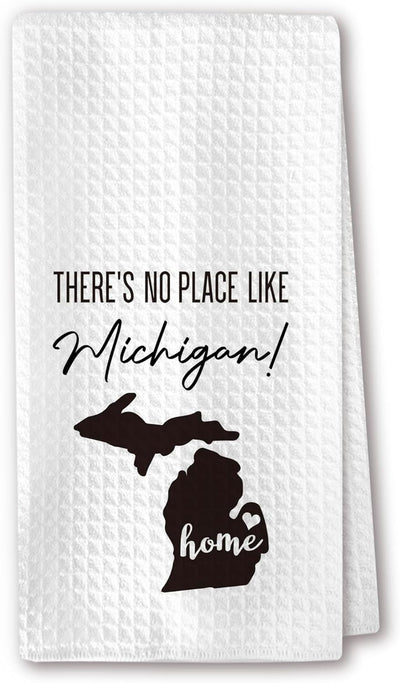 Toallas de cocina decorativas Michigan Home Map There No Place Like Home
