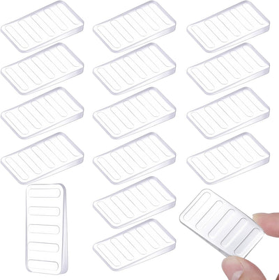 Cuñas plástico transparente para nivelación muebles 16 uds