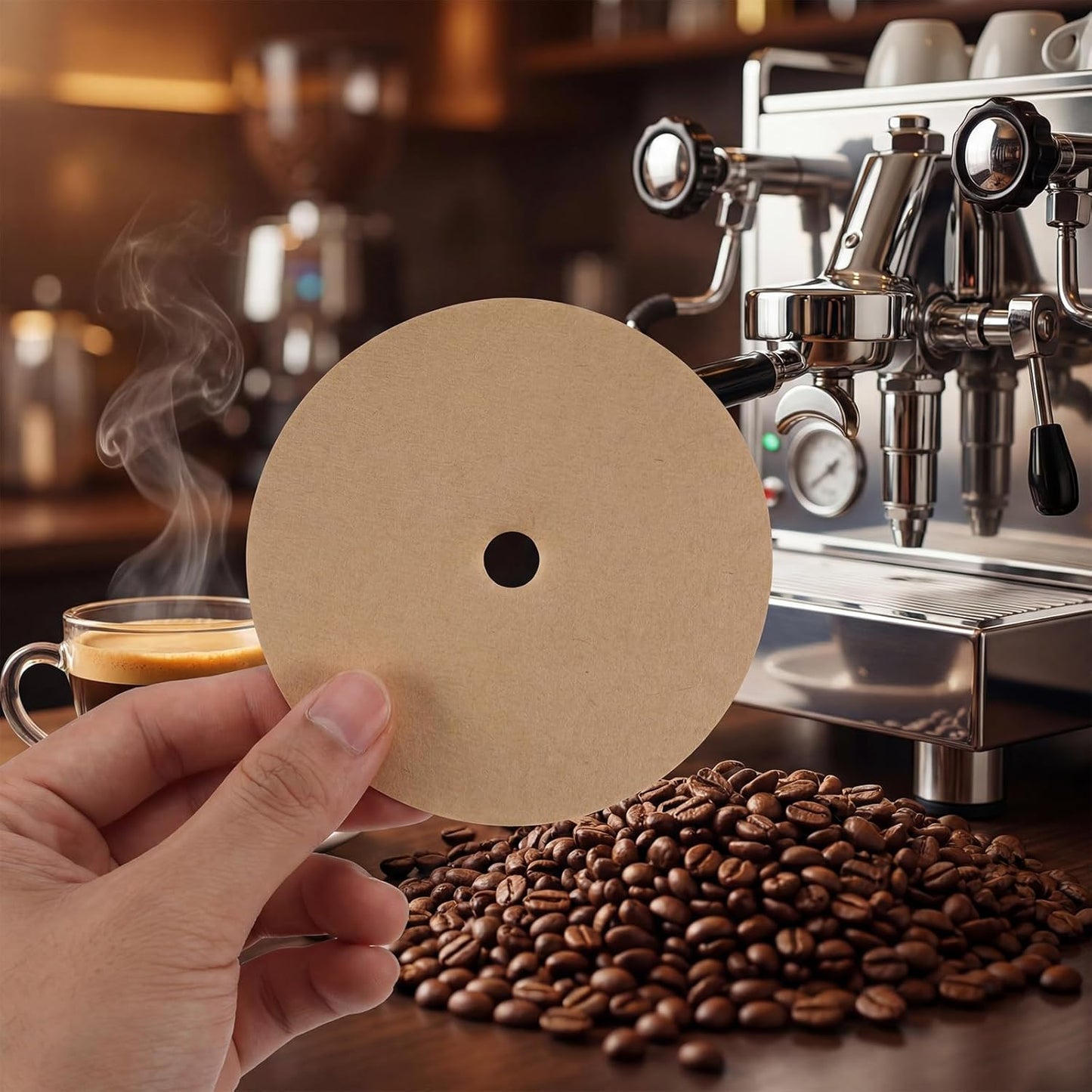 Filtros de café para percolador 3.5in 200 piezas sin blanquear