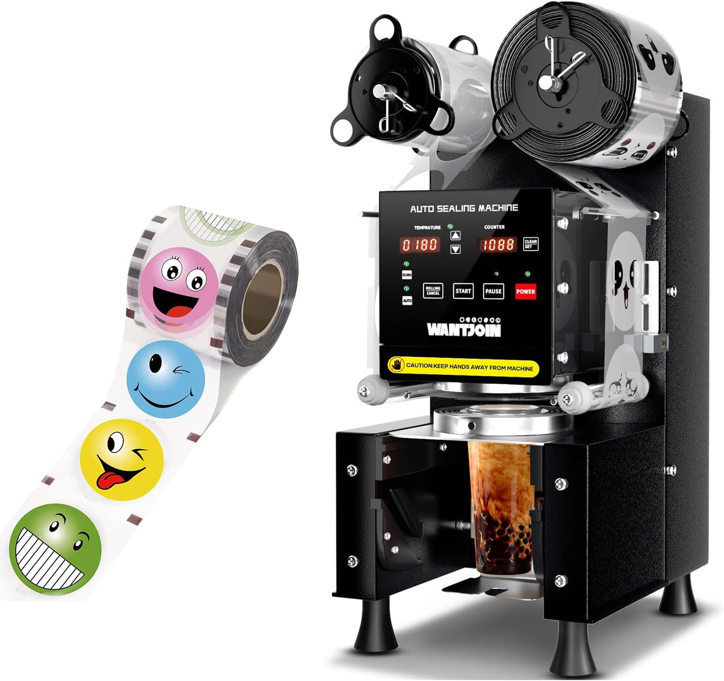 Máquina selladora tazas automática 90x3.740pulg con película