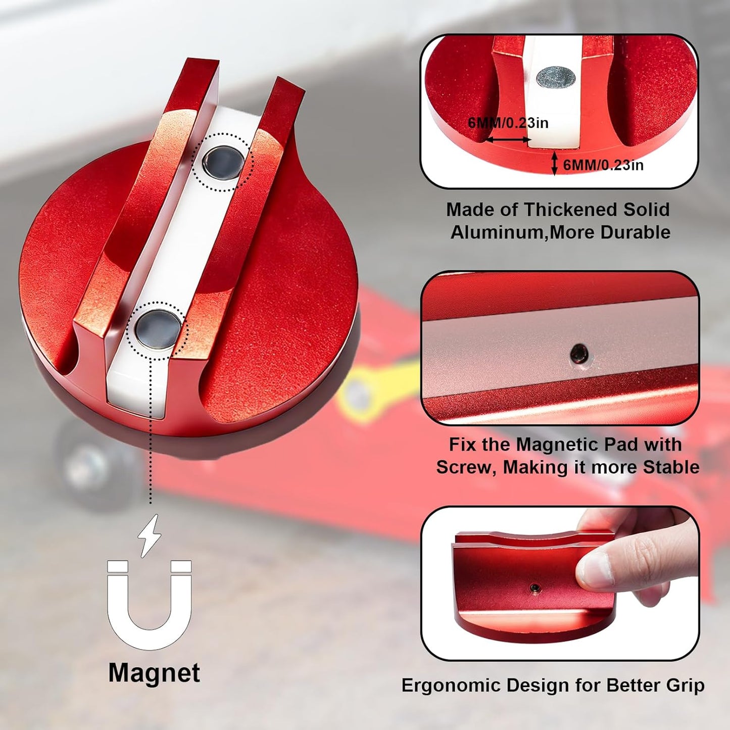 Almohadilla magnética aluminio ranurada adaptador soldadura
