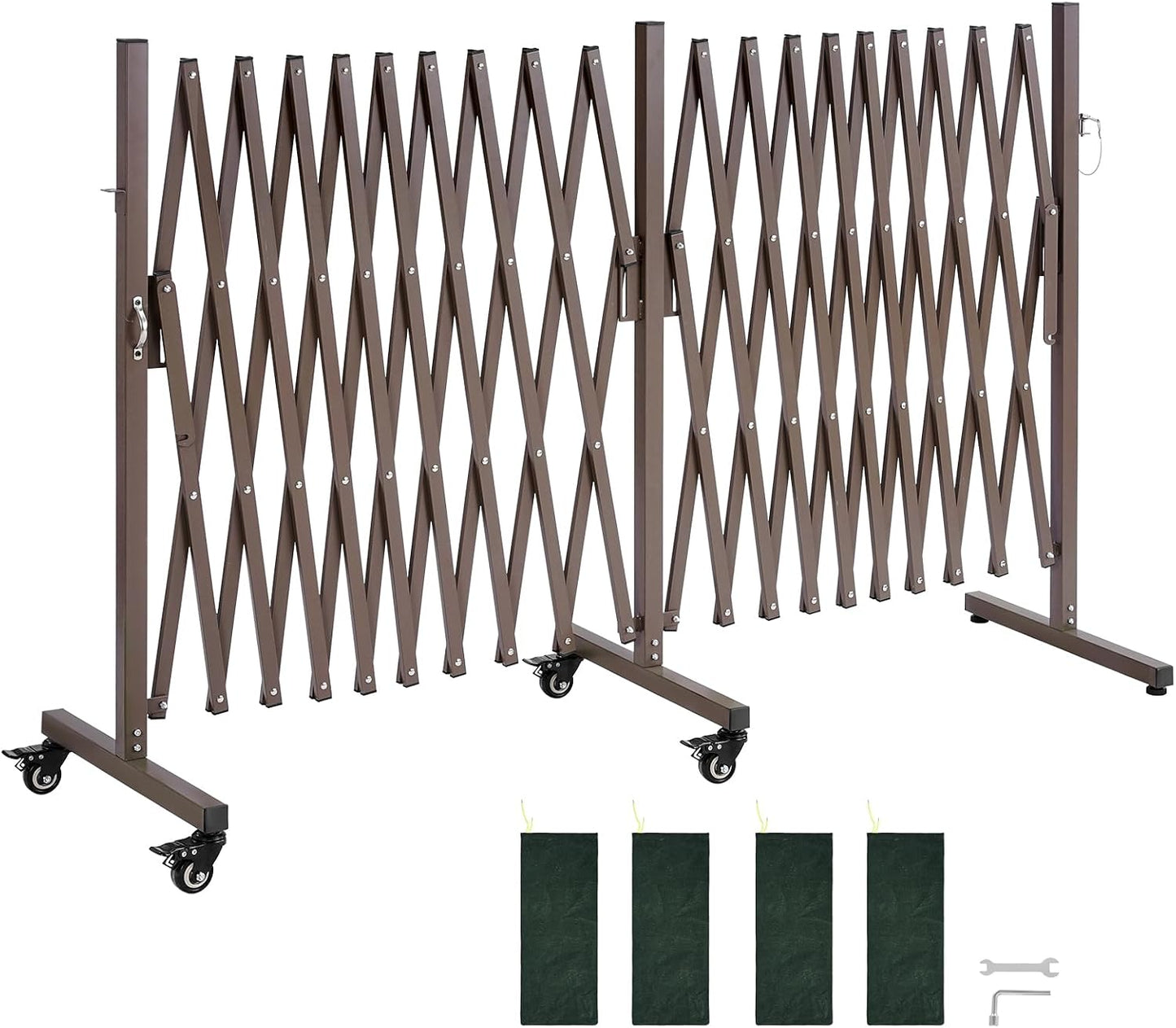 Barricadas dobles expandibles de 20ft con ruedas de bloqueo