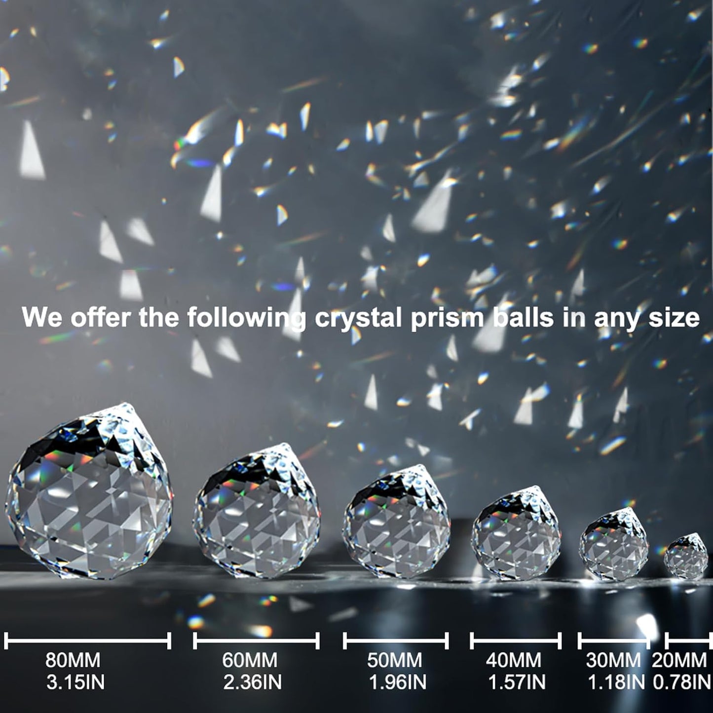 4 Pzas Prisma Cristal Colgante Ventana Feng Shui