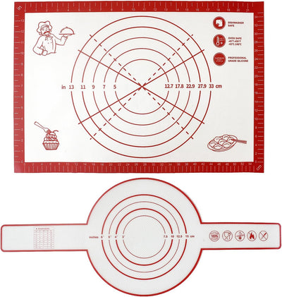 Alfombrilla de silicona antideslizante para repostería y horno 24 x 16 pulgadas