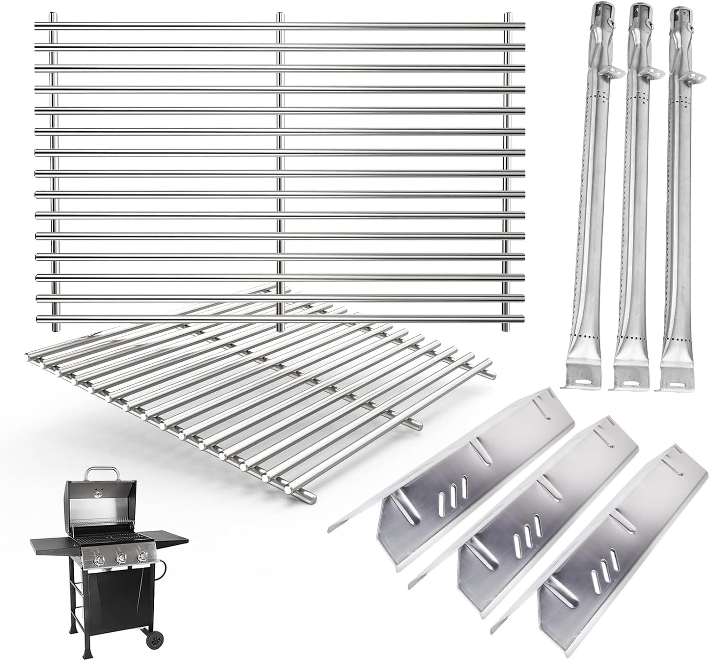 Kit piezas parrilla Master Cook 3 quemadores acero inox