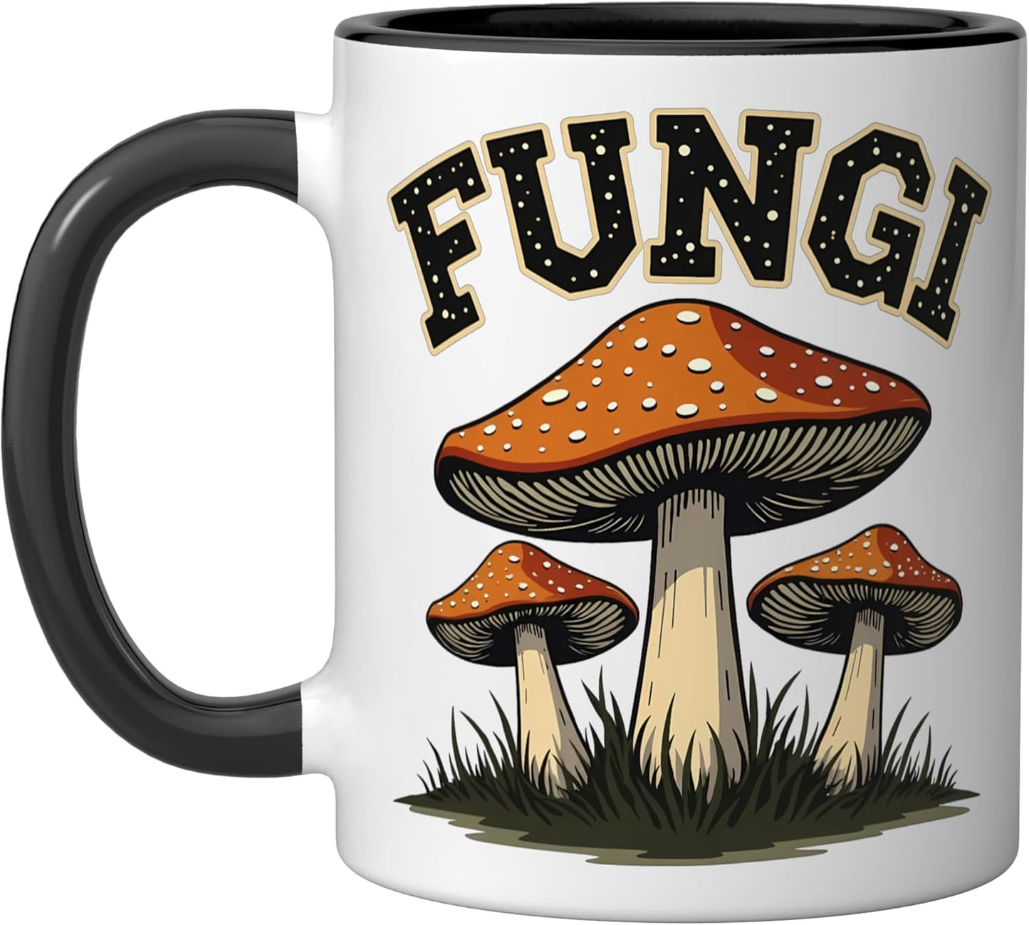 Taza cerámica para recolección de hongos morelos negro/blanco