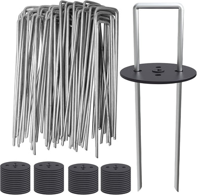 50 Estacas Barrera Vapor 6pulg Tapas Grapas Jardín