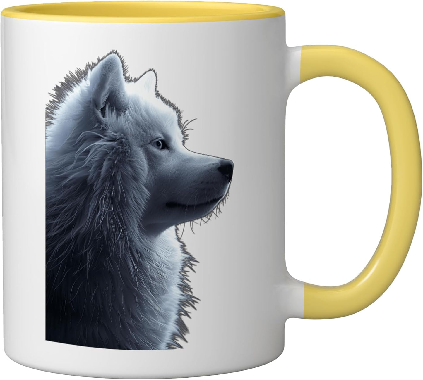 Taza Cerámica Amarillo/Blanco