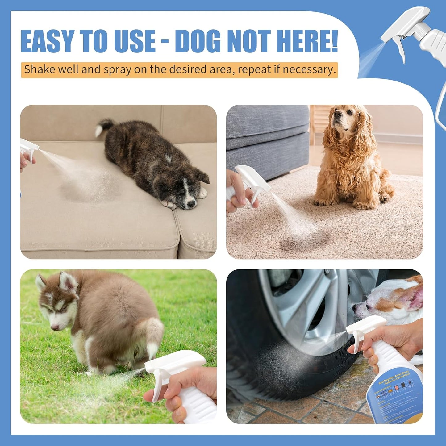 Spray para detener orina perros 32oz solución eficaz