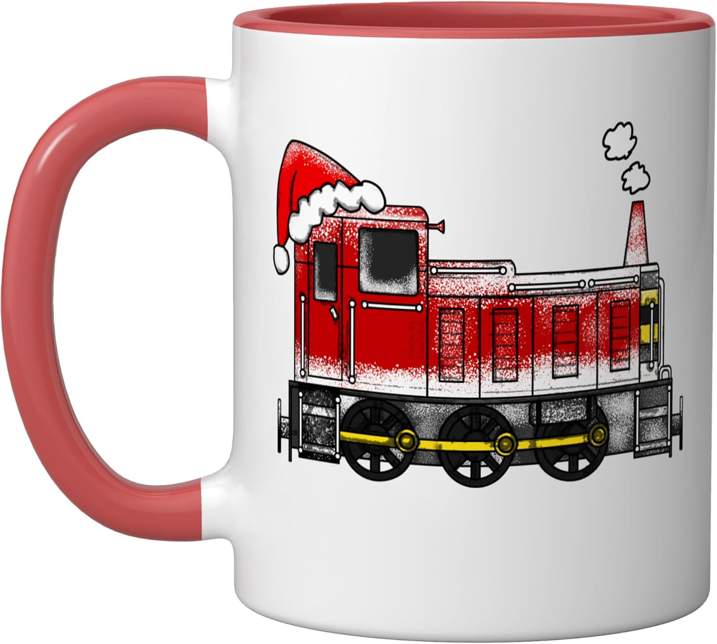 Taza de cerámica navideña para entusiastas del ferrocarril 2024