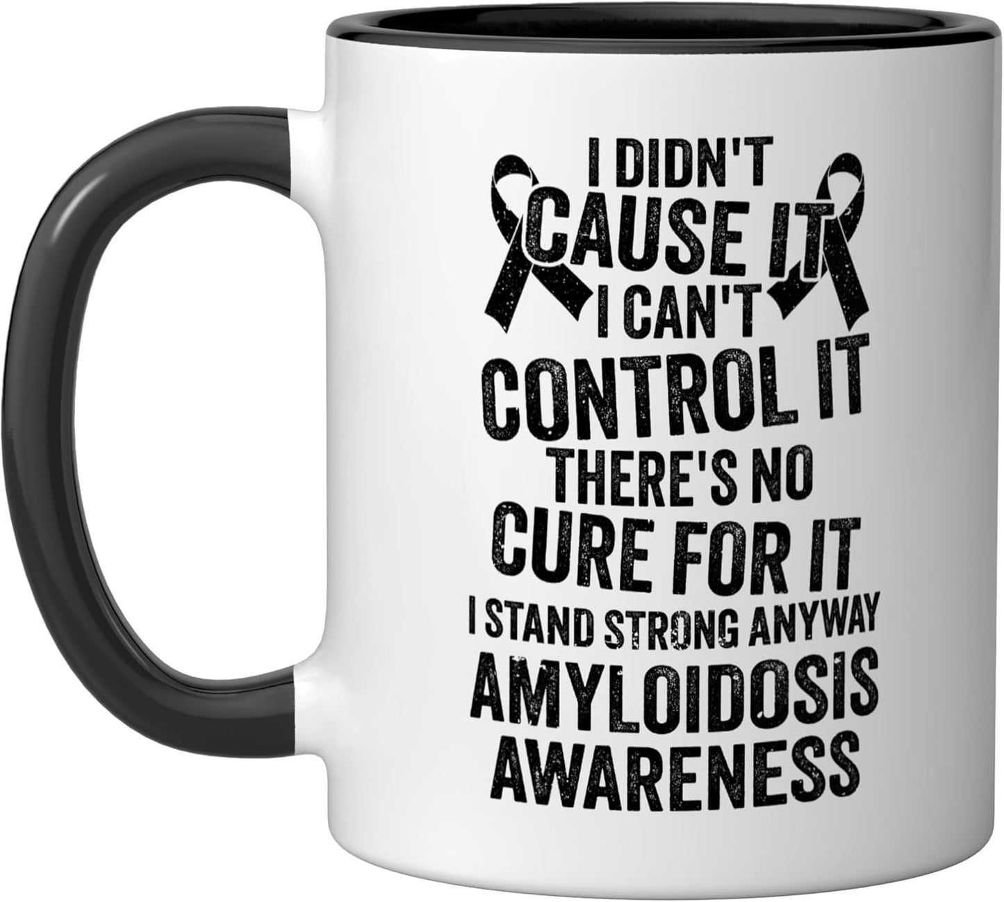 Taza Cerámica Amyloidosis Warrior Negro/Blanco