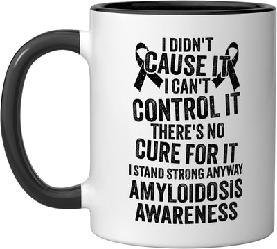Taza Cerámica Amyloidosis Warrior Negro/Blanco