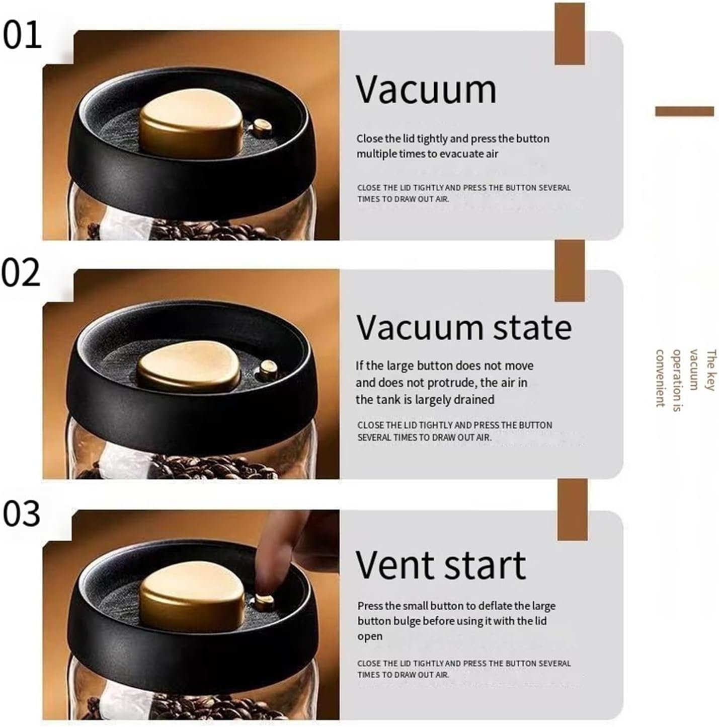 Tarros de café al vacío coloridos con tapa hermética para almacenamiento