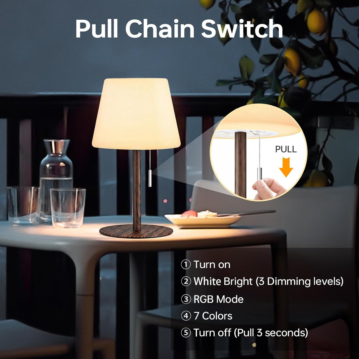 Lámpara ducha inalámbrica LED recargable impermeable