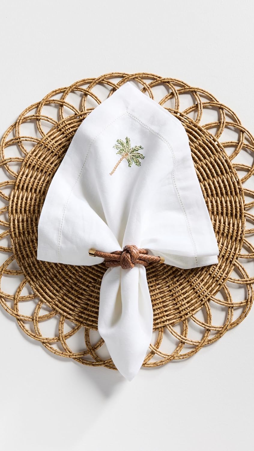 Set 4 servilletas mujer palma de pino