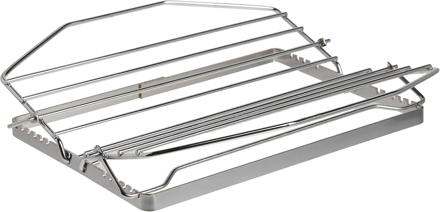 Parrilla Asado Ajustable Niquelada 11pulg Plateado