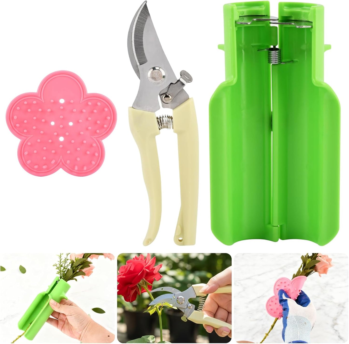 Herramienta pelar espinas rosas 3en1 con proteccion