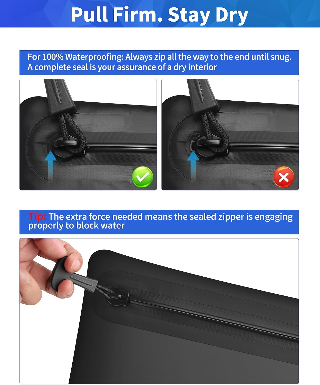 Bolsa impermeable IPX8 1m para documentos