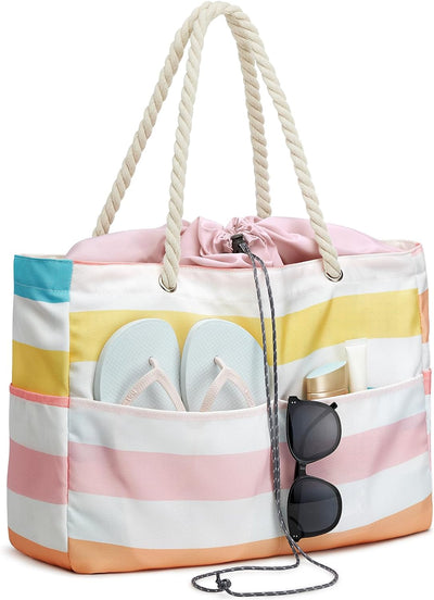 Bolsa playa lona impermeable a prueba de arena para mujer