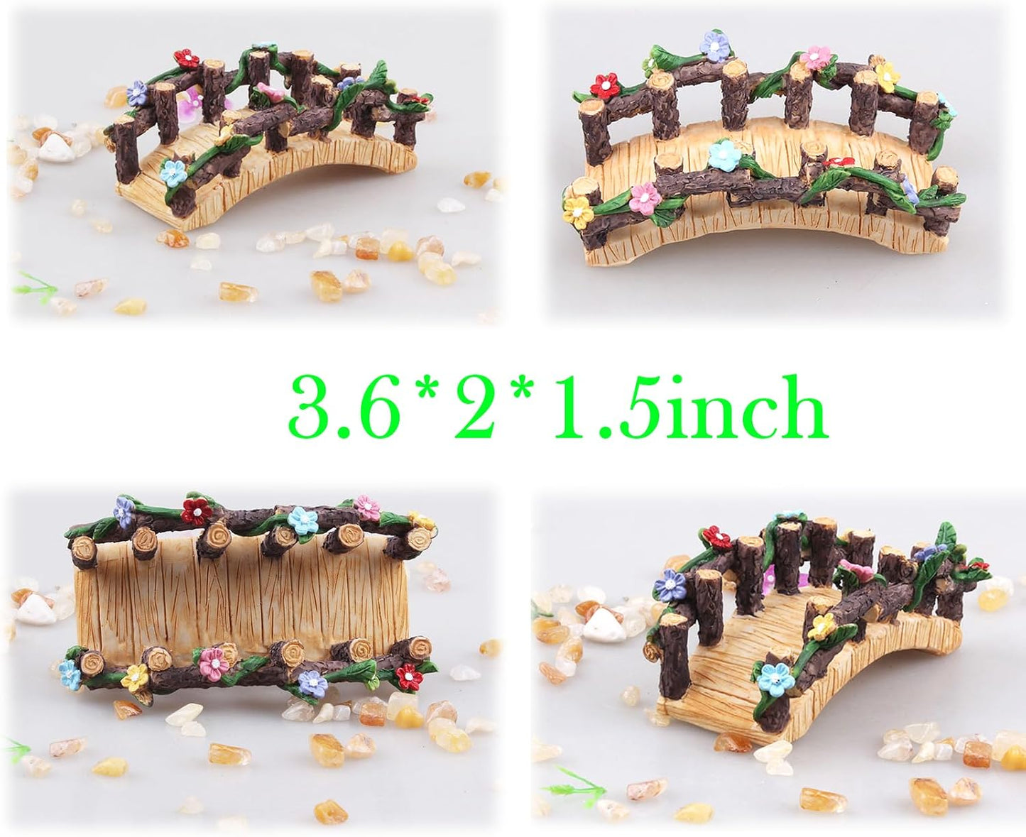 Puente resina miniatura 3.6x2x1.5pulg decorativo