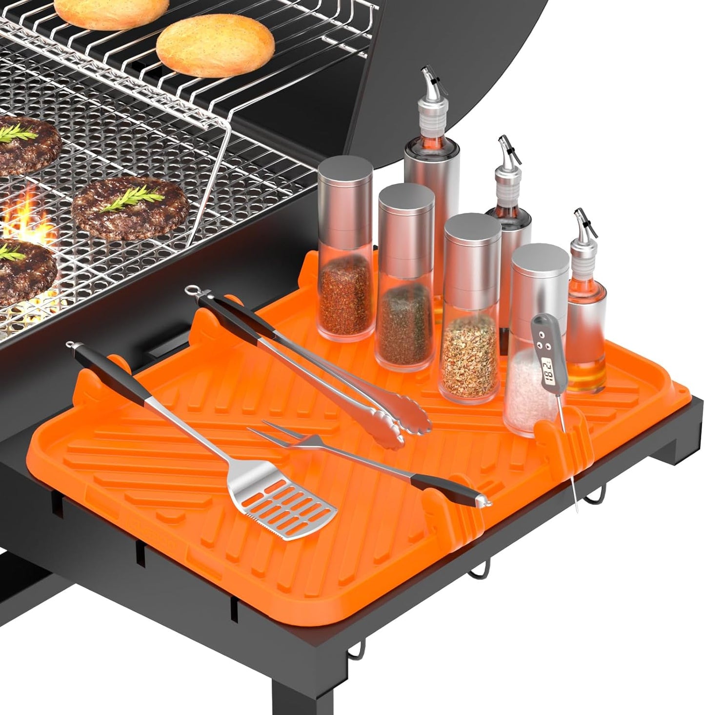 Alfombrilla silicona Blackstone 5 soportes naranja 12x1