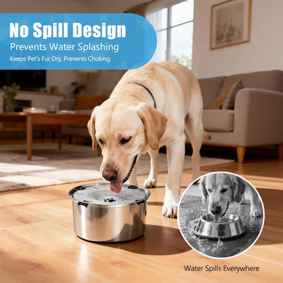 Cuenco agua perros grandes acero inox antideslizante