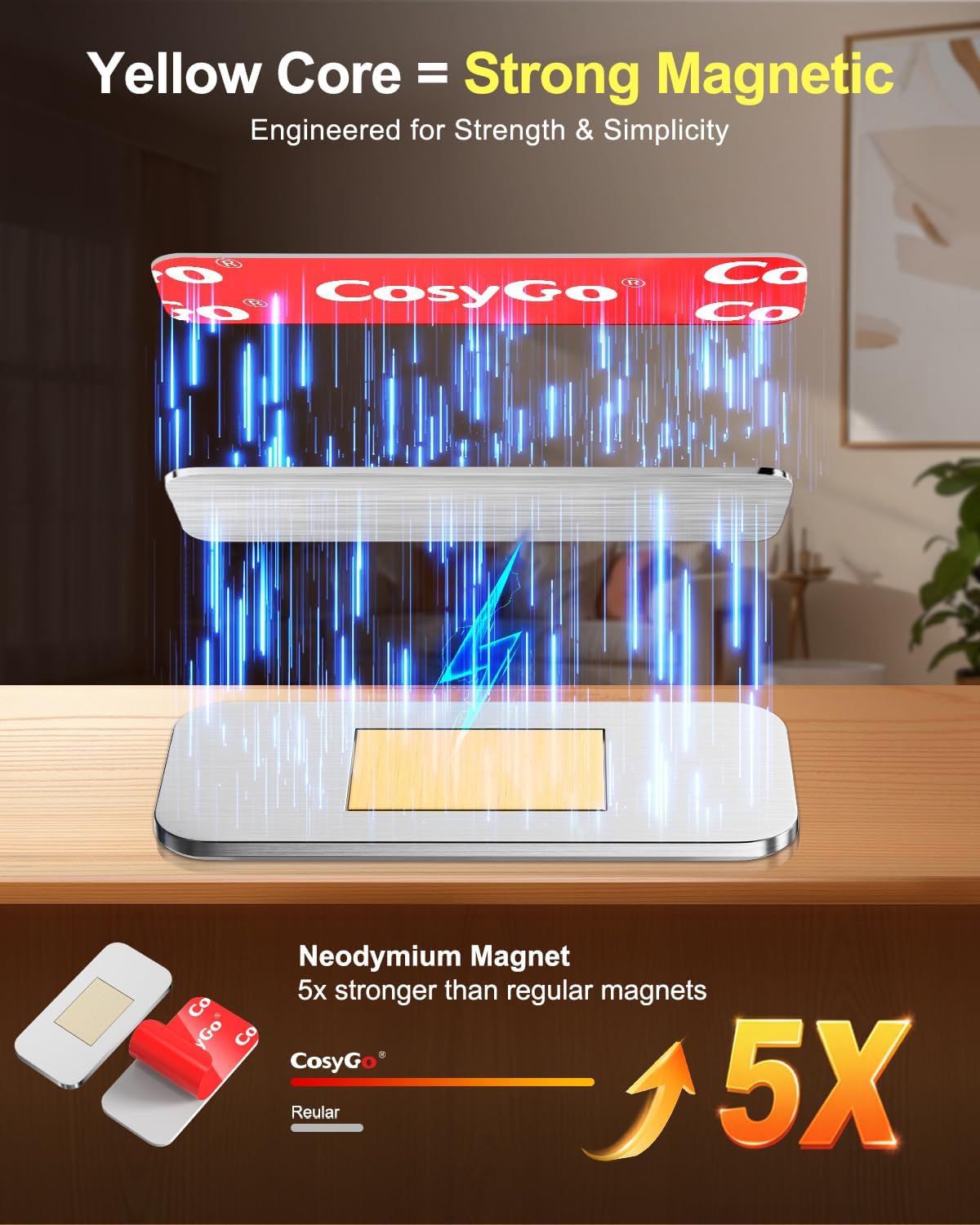 Set 4 Cierres Magnéticos Extra Fuertes para Puerta Gabinete