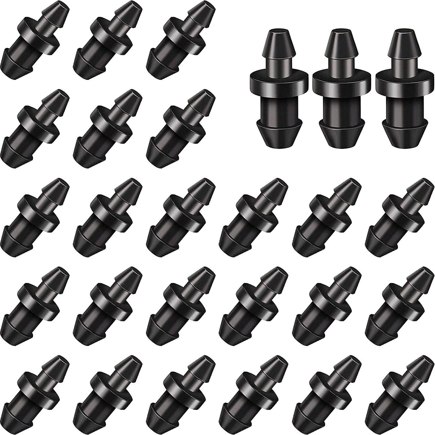 60 Tapones Tubo Púas 1/4pulg Conectores Goteo