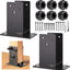 Base poste acero inox con canal aire anclaje 2x4