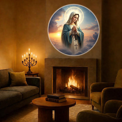 Luz proyección Virgin-Mary patrones 360° USB portátil decoración