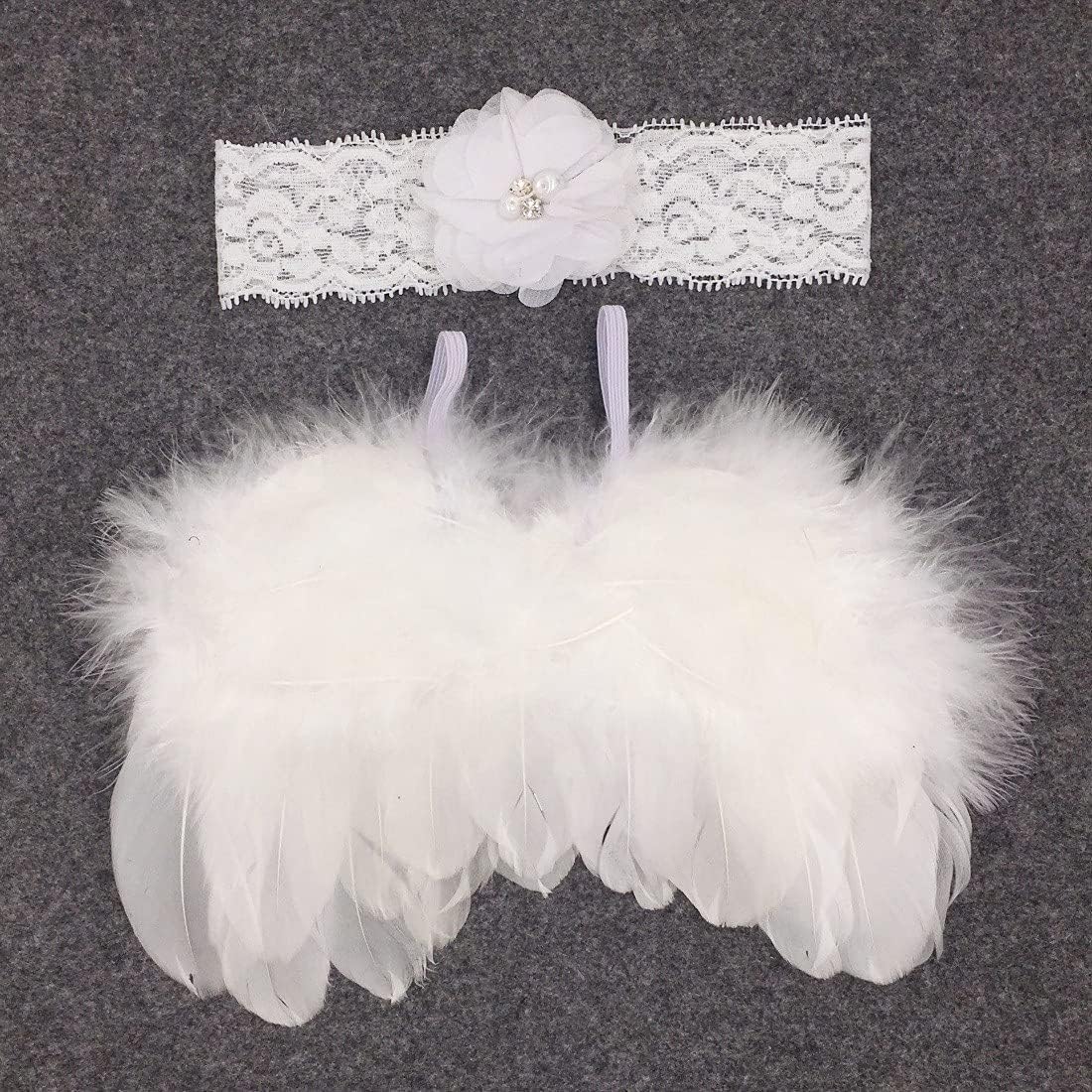 Juego alas plumas ángel bebé recién nacido