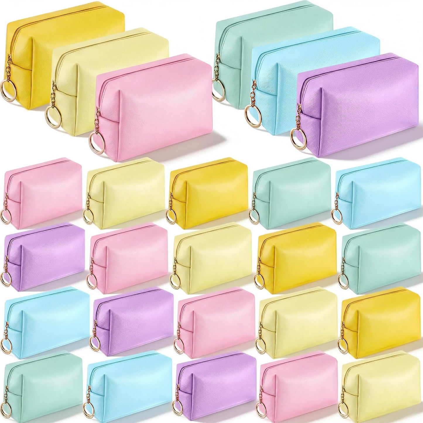 24 Bolsas Maquillaje Sintética Impermeable para Viaje