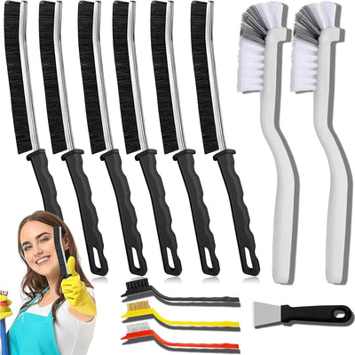 6 Cepillos Limpieza Hendiduras Cerdas Duras Cocina Baño